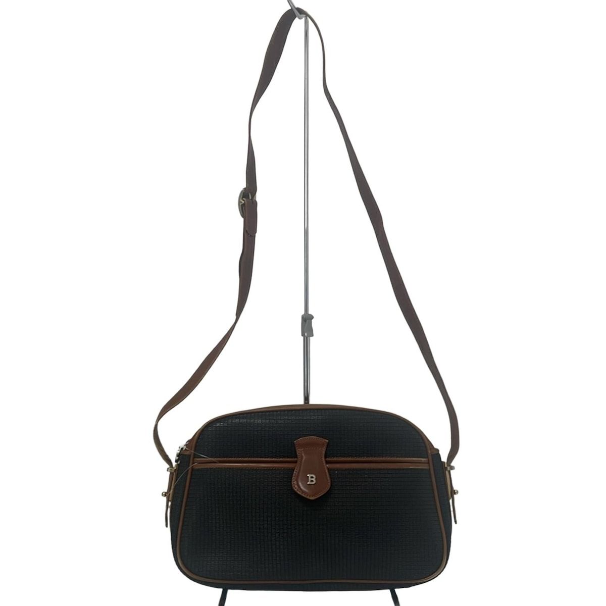 BALLY(バリー) ショルダーバッグ 黒×ブラウン レザー - メルカリ