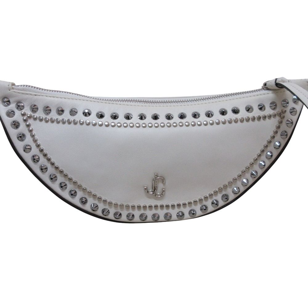 新品同様 JIMMYCHOO ジミーチュウ レザー スタッズ ボディバッグ