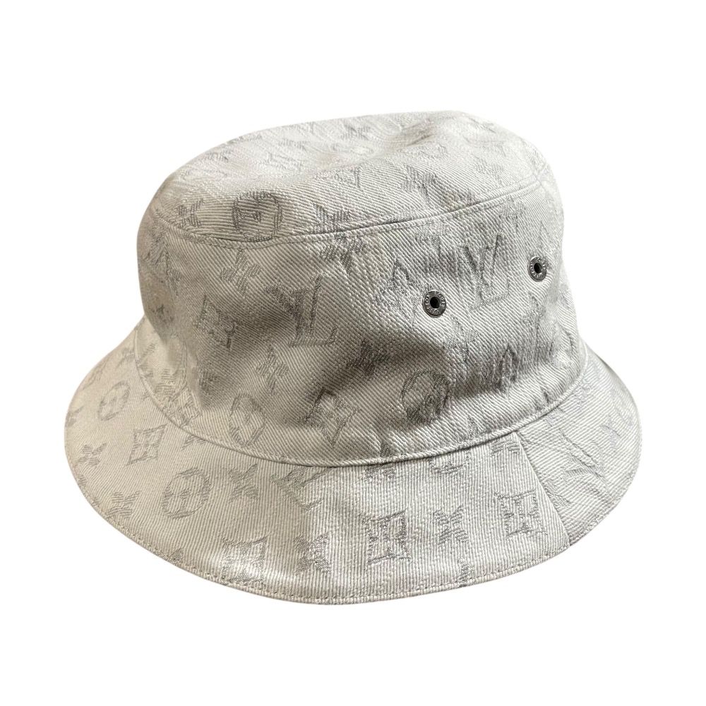 良品 LOUIS VUITTON ルイヴィトン シャポーモノグラム デニム バケット