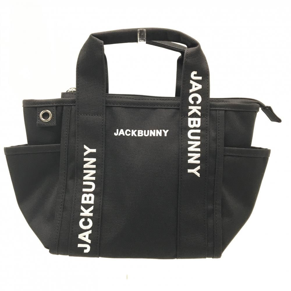 ジャックバニー　カートバック 超美品】ジャックバニー カートバッグ 黒×白 ロゴ刺しゅうゴルフ Jack