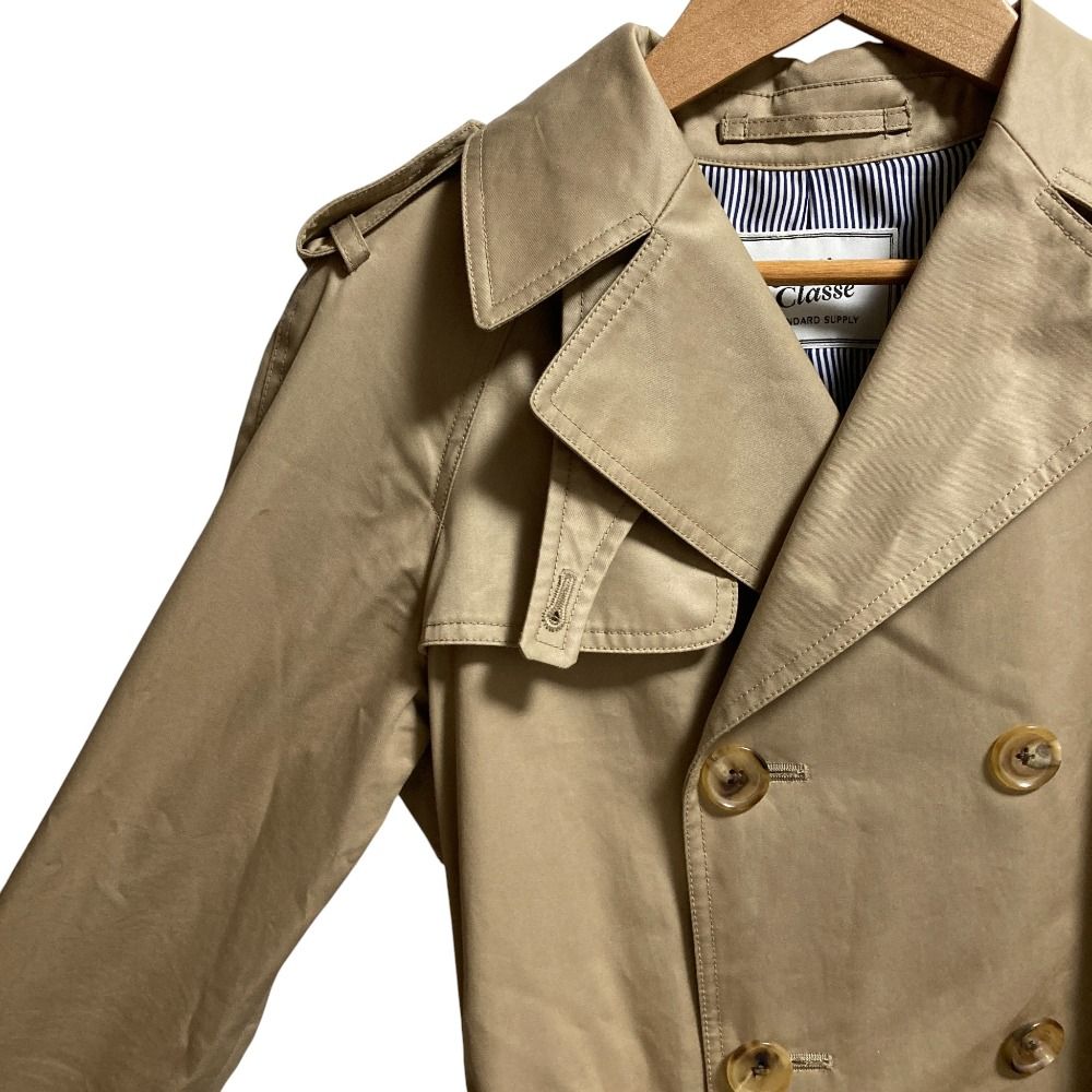 良品 Deuxieme classe ドゥーズィエムクラス 裏地ストライプ トレンチ