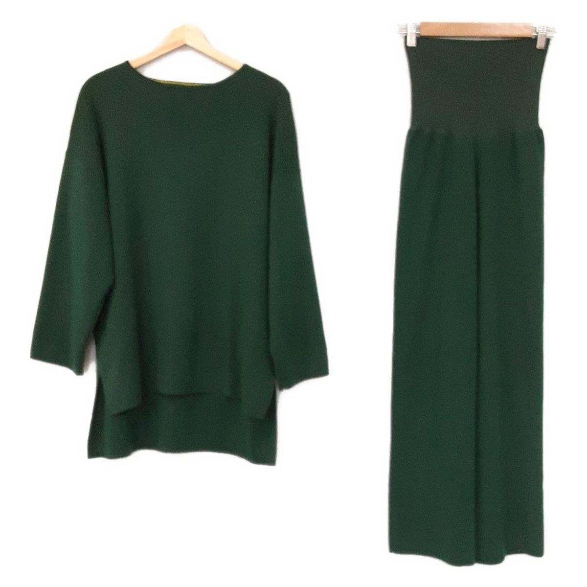 HOUSE OF LOTUS ハウス オブ ロータス レディースパンツセットアップ レディース ダークグリーン ニット