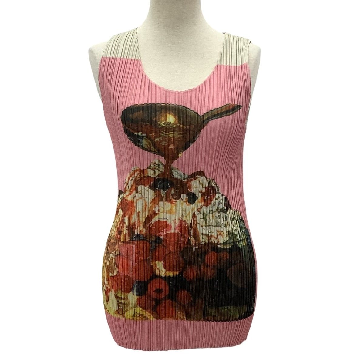 ISSEY MIYAKE イッセイミヤケ PLEATS PLEASE ノースリーブカットソー SIZE 3 PP 00 JK 501 ピンク