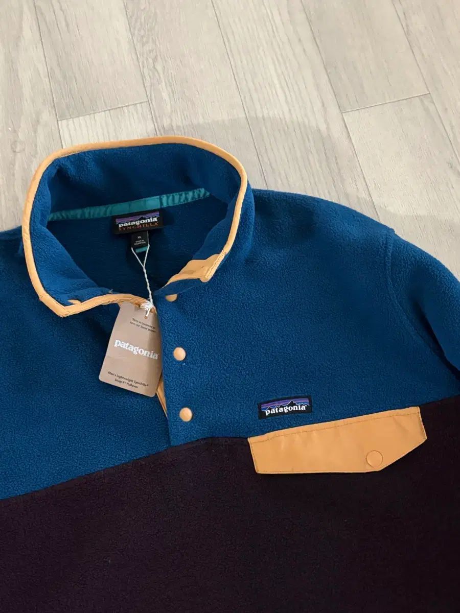 patagonia パタゴニア Synchilla シンチラ ブルーイェローブラウン XL