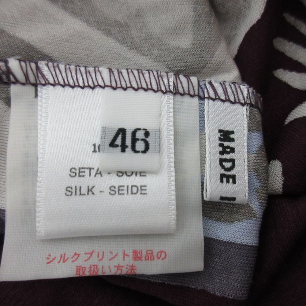 LEONARD レオナールパリ フラワープリント シルク カットソー サイズ46