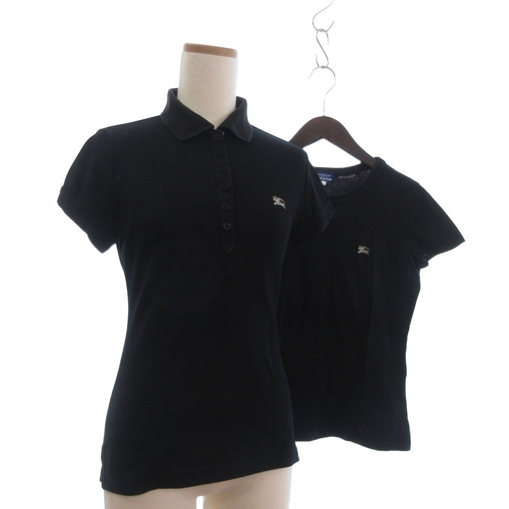 BURBERRYバーバリー ブルーレーベル ポロシャツ 襟付き38 黒 ブラック バーバリーブルーレーベル BURBERRY BLUE LABEL 2点 セット ポロシャツ