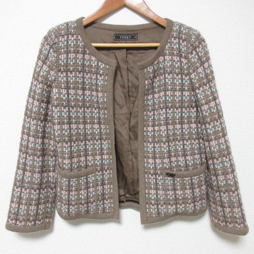 FOXEY カシミヤニットジャケット 美品 FOXEY フォクシー カシミヤ ニット ジャケット 29411 サイズ38