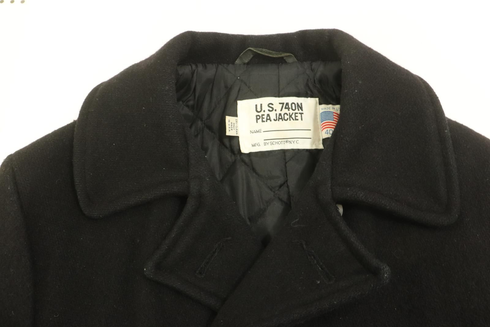 中古】 SCHOTT メンズピーコート 40 U.S.740N PEA JACKET ピーコート