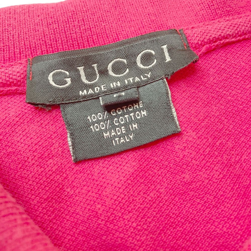 良品 GUCCI グッチ トムフォード期 鹿の子ポロシャツ サイズM ピンク