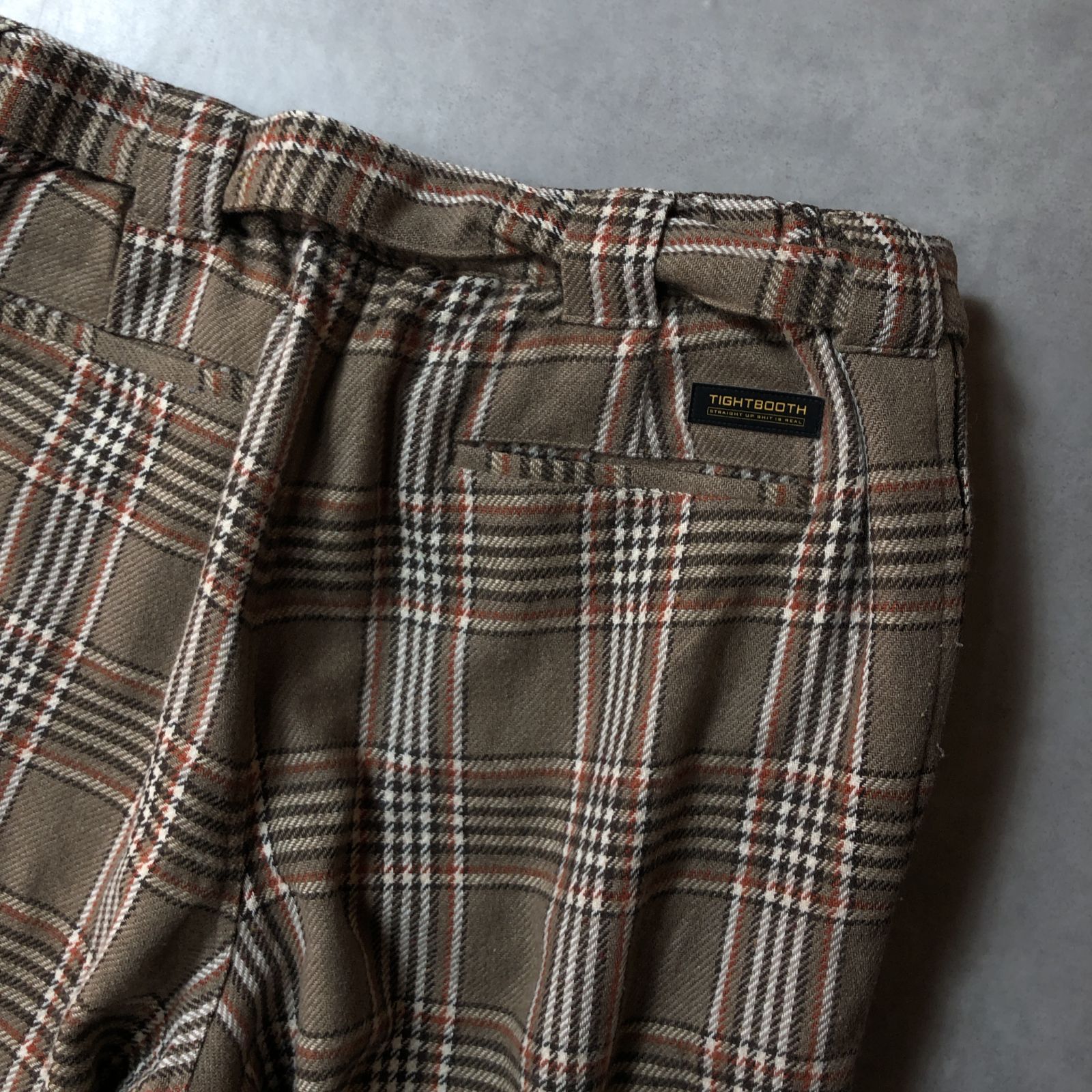 GQ4297◇TIGHTBOOTH : 21AW PLAID FLANNEL BAGGY SLACKS◇L◇チェック