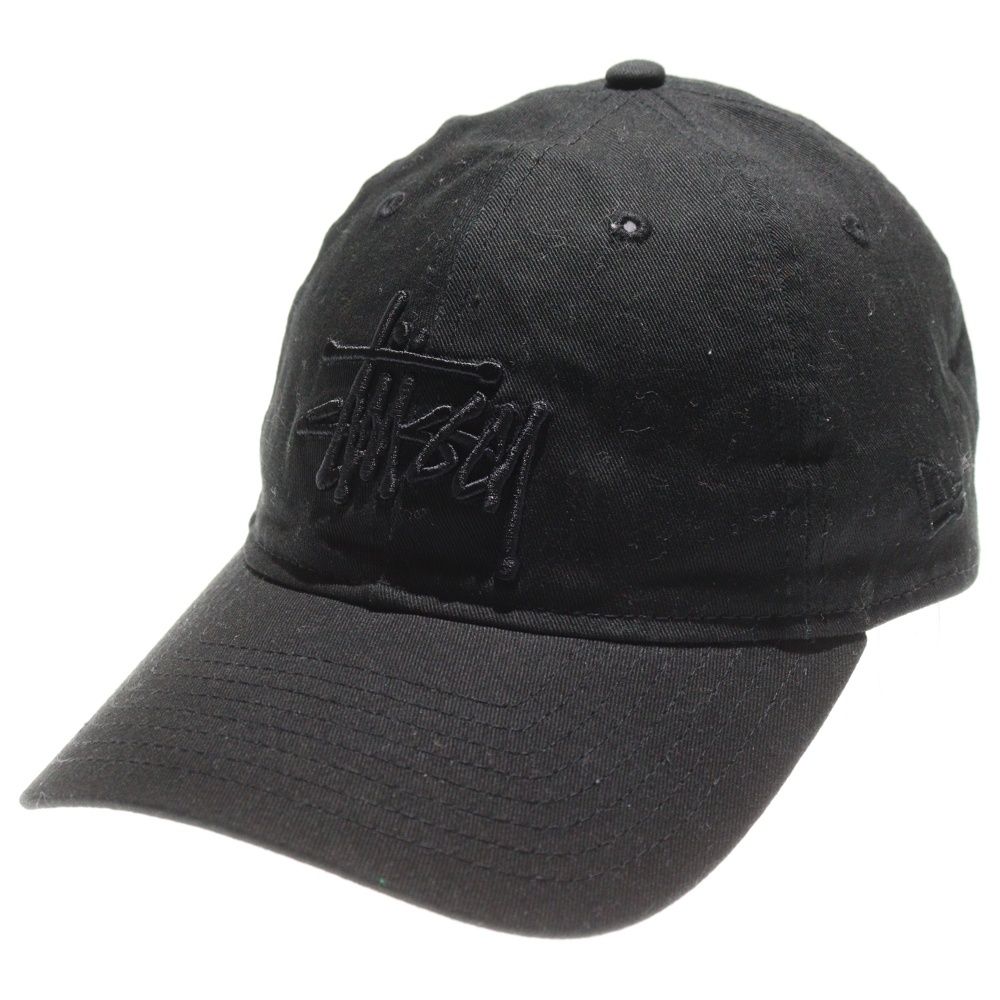 STUSSY ステューシー × ERA 9 TWENTY BASIC 1311107 ニューエラ フロントロゴ刺繍 ベースボールキャップ 帽子 ブラック