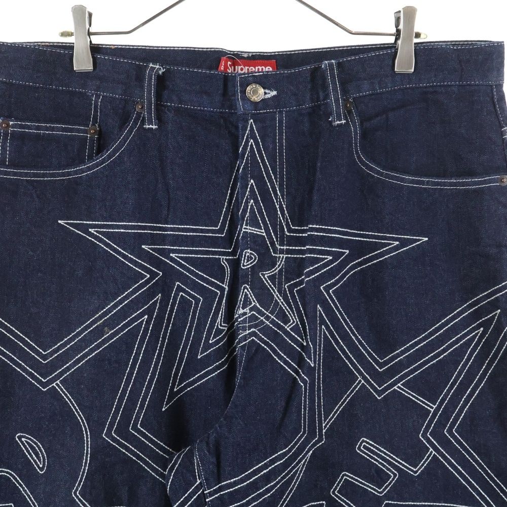 SUPREME (シュプリーム) 25SS Stars Topstitch Baggy Jean スターズ