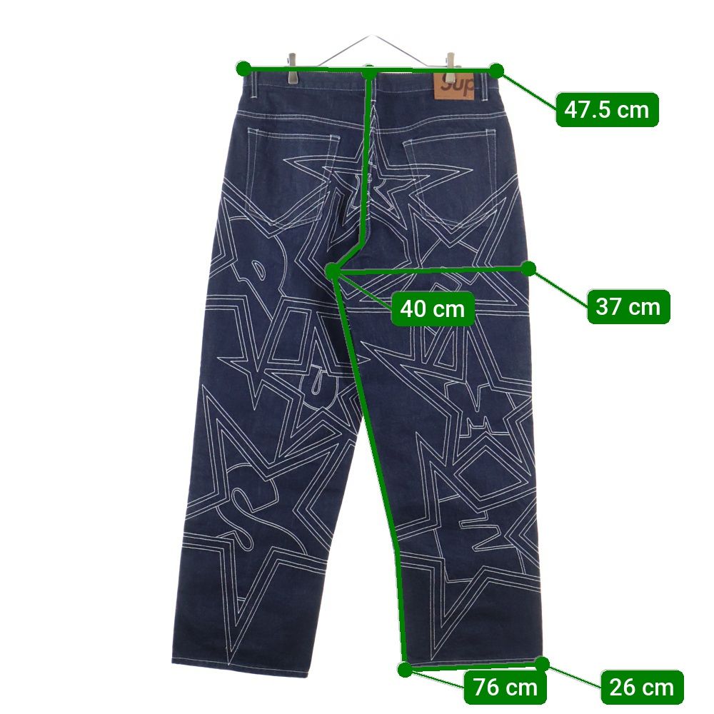 SUPREME (シュプリーム) 25SS Stars Topstitch Baggy Jean スターズ