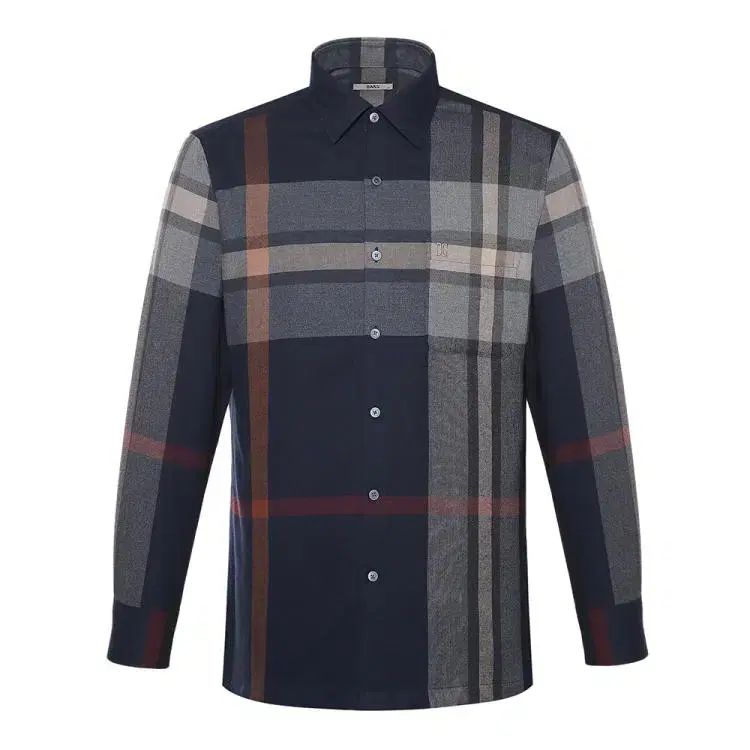 DAKS BIG CHECK ネイビー 起毛 シャツ 95 100 105 110 新品