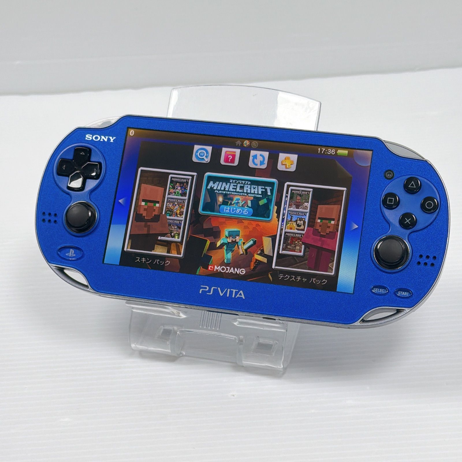 PSVITA PCH 1000 サファイヤブルー 外装 4 GBメモリーカード付き PlayStation Vita FW 3.50 遊べるセット ソニー プレイステーション