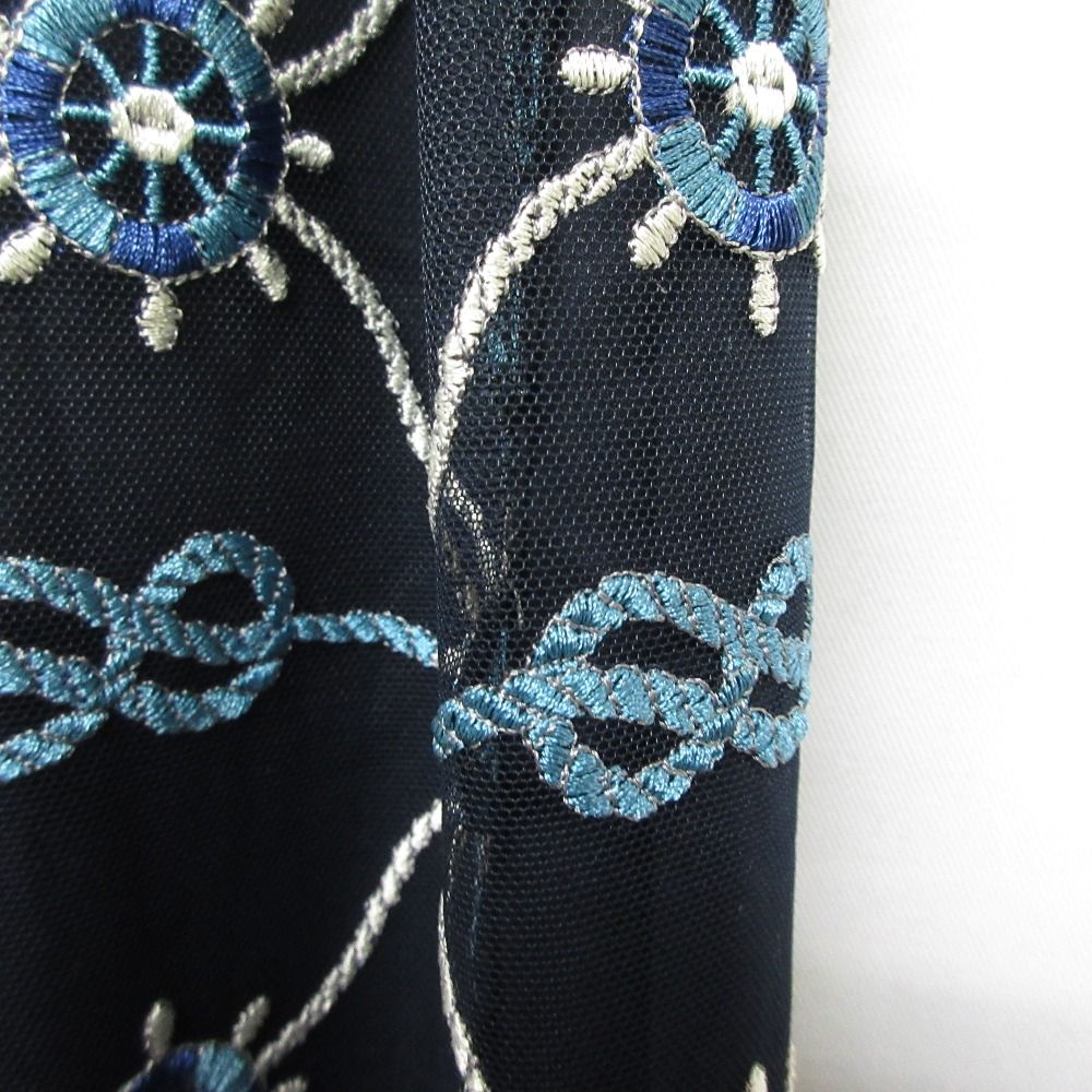美品 24SS Diagram ダイアグラム マリン刺繍チュールワンピース サイズ