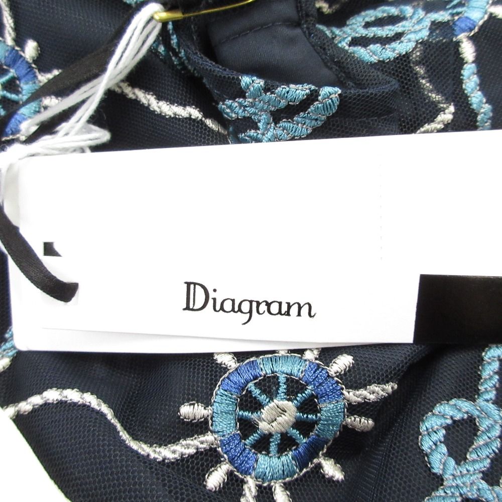 美品 24SS Diagram ダイアグラム マリン刺繍チュールワンピース サイズ