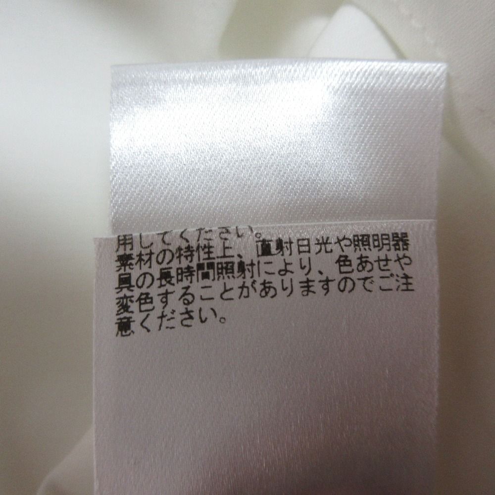  24 SS ebure エブール ストレッチラチネ ノースリーブタックブラウス サイズ38 ホワイト レディース 古着 ノースリーブ シャツ ブラウス