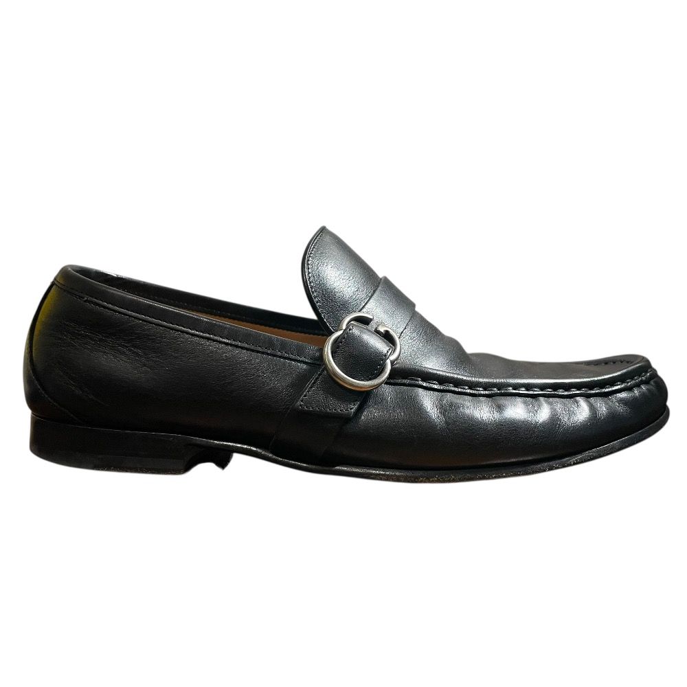 美品 GUCCI グッチ レザー ローファー サイズ7 26cm相当 ブラック