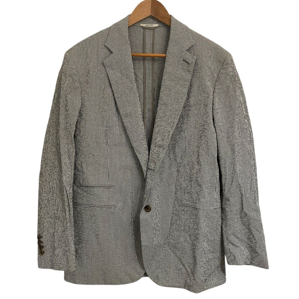 美品 HERMES エルメス チェック柄 シルクブレンド シアサッカー