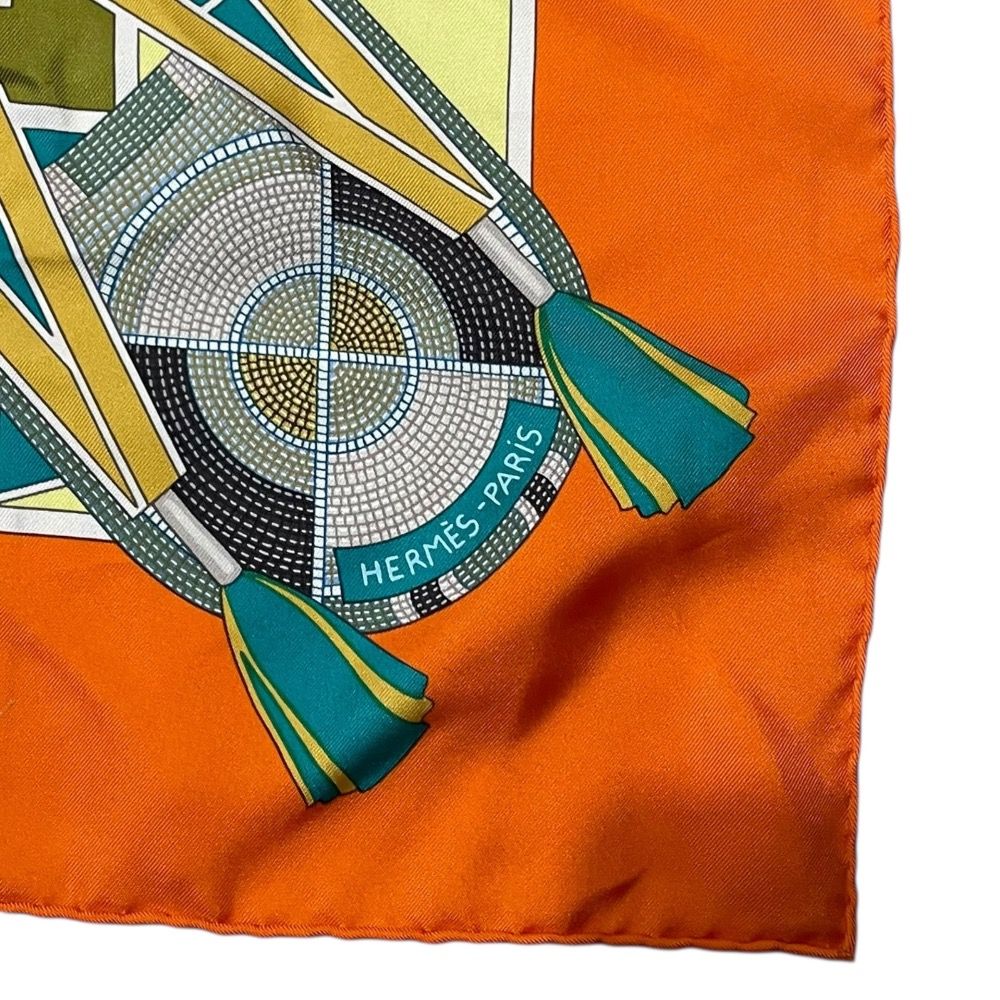 美品 HERMES エルメス カレ90 L'ART INDIEN DES PLAINES 草原の