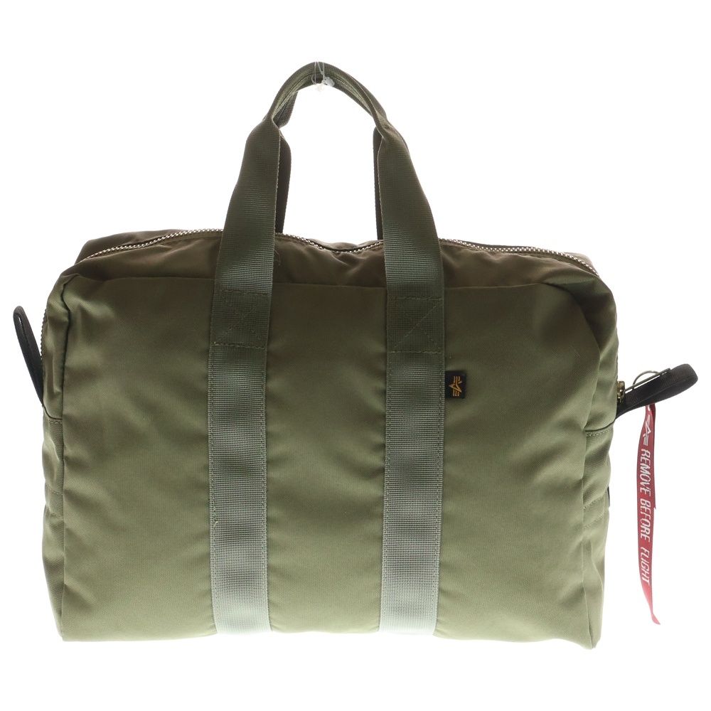 ALPHA アルファ インダストリーズ ×Helinox ヘリノックス ナイロンジップ トート ハンドバッグ カーキ TZ 1028-003