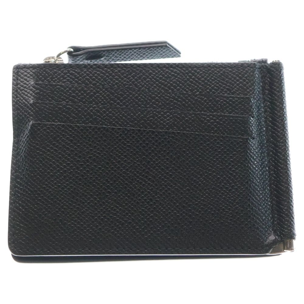 極美品 正規品 メゾンマルジェラ 4ステッチ マネークリップ シボ革