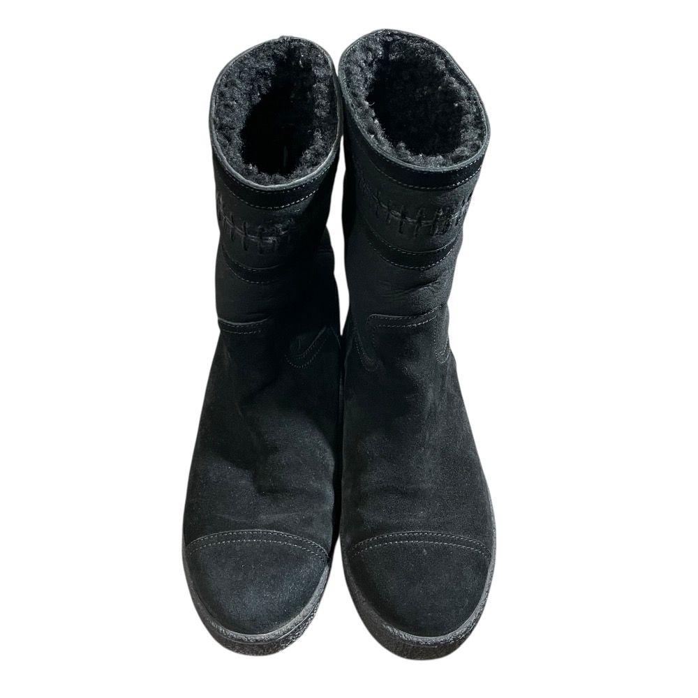 美品 CHANEL シャネル ココマーク ショートブーツ ムートンブーツ