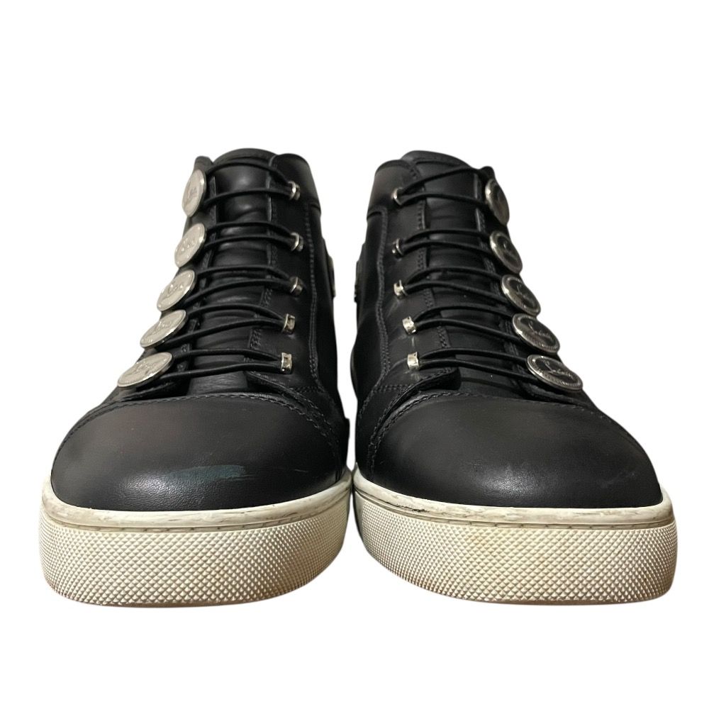 正規品クリスチャンルブタン　ハイカットスニーカー　42 クリスチャンルブタン レザー×パイソン ハイカットスニーカー 42