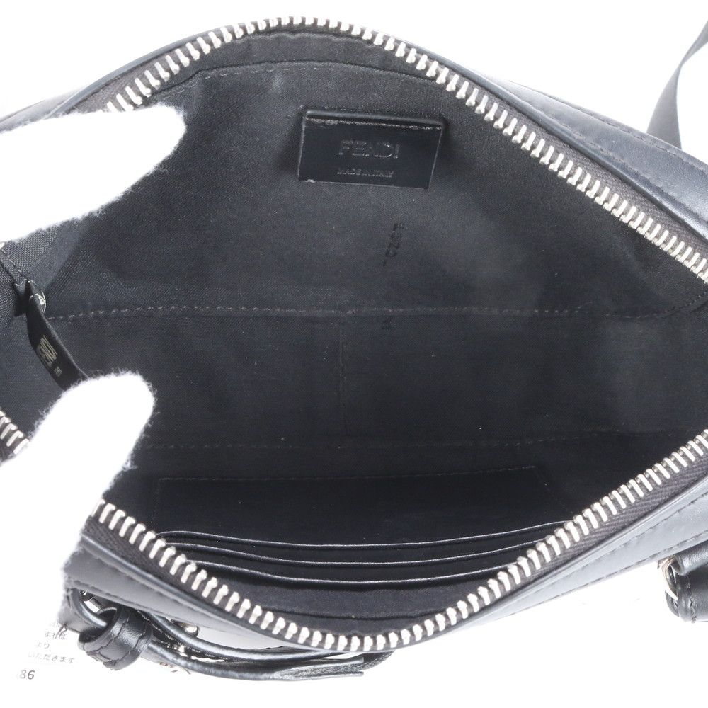 【美品】フェンディ ミア ショルダーバッグ ズッカ レザー キャンバス 斜め掛け 美品】フェンディ ミア ショルダーバッグ ズッカ レザー キャンバス