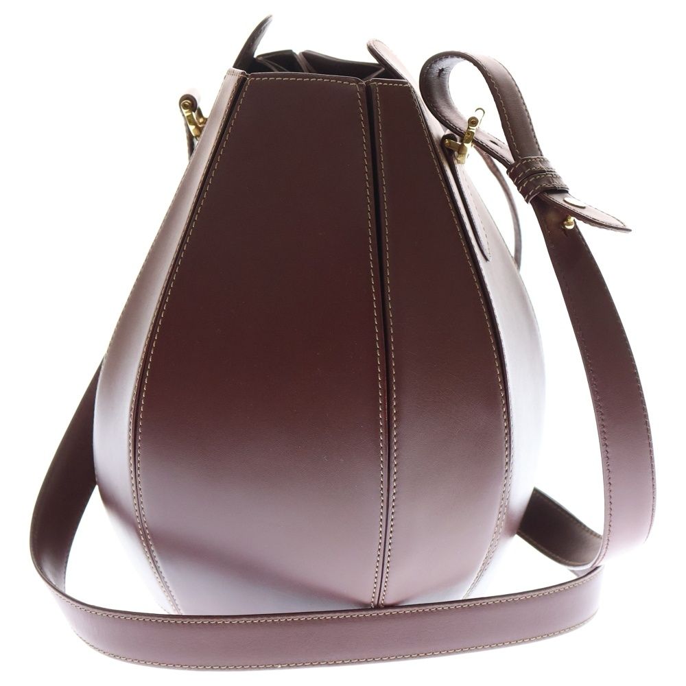 Cartier (カルティエ) マストライン レザーショルダーバッグ ボルドー