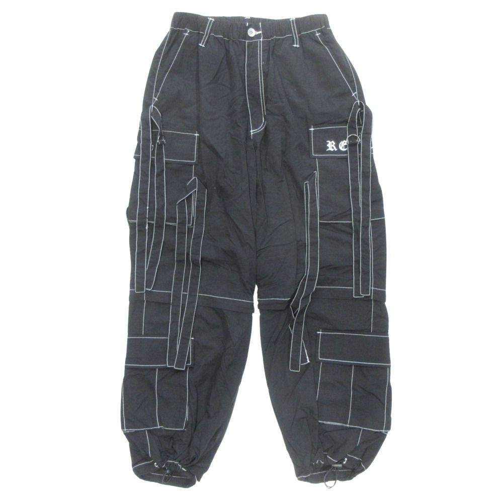 REFLEM レフレム 2 way セパレート ワイド アジャスター パンツ ボトムス RF 23 C 08 1 フリーサイズ 黒 ブラック レディース 古着