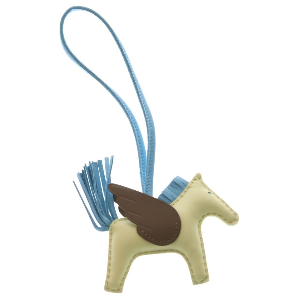 HERMES エルメス ペガサス ジョーヌミルトン セレスト エトゥープ スイフト W刻印 バッグチャーム