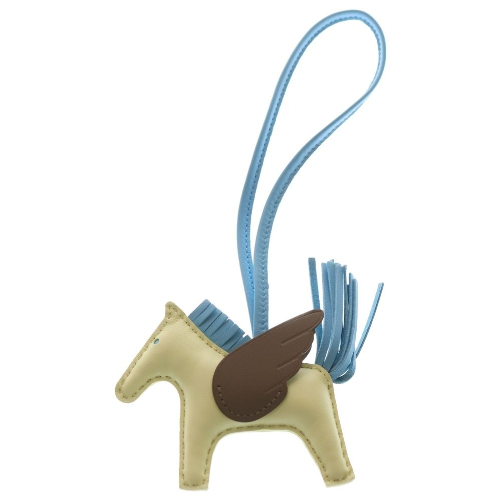 HERMES エルメス ペガサス ジョーヌミルトン セレスト エトゥープ スイフト W刻印 バッグチャーム