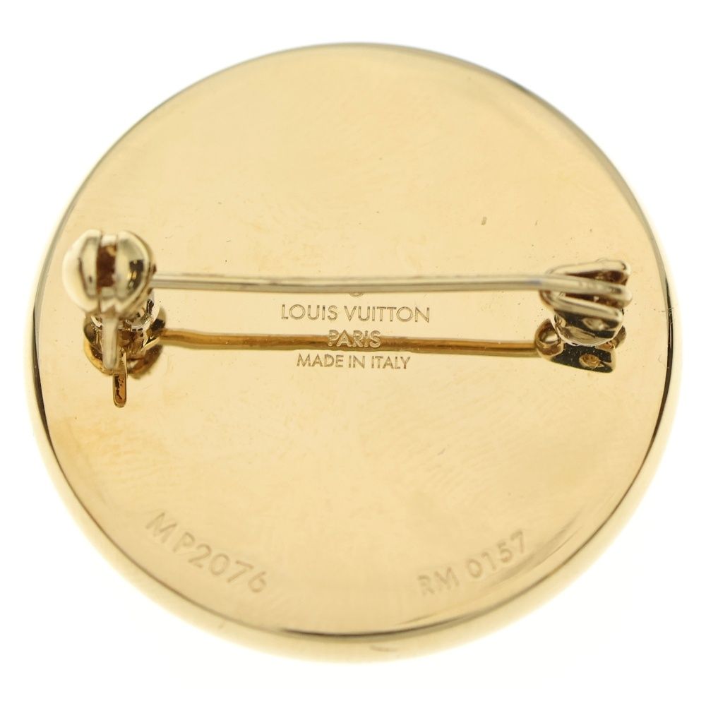 SUPREME シュプリーム 17 AW ×LOUIS VUITTON ルイヴィトン モノグラム ボックスロゴ ブローチ ピンバッジ ブラウン ゴールド MP 2076 RM 0157