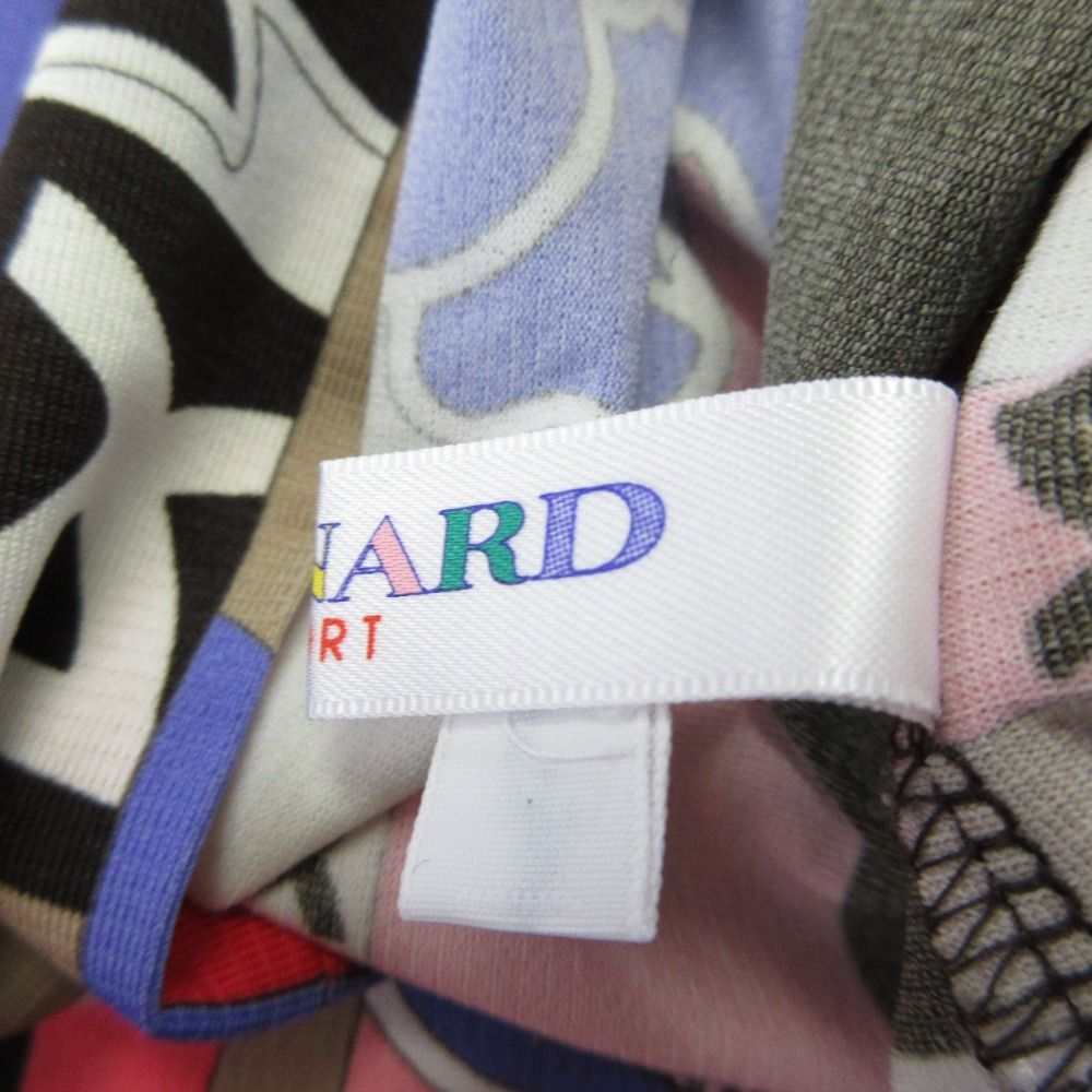 良品 LEONARD SPORT レオナールスポーツ ロゴ ボーダープリント 長袖