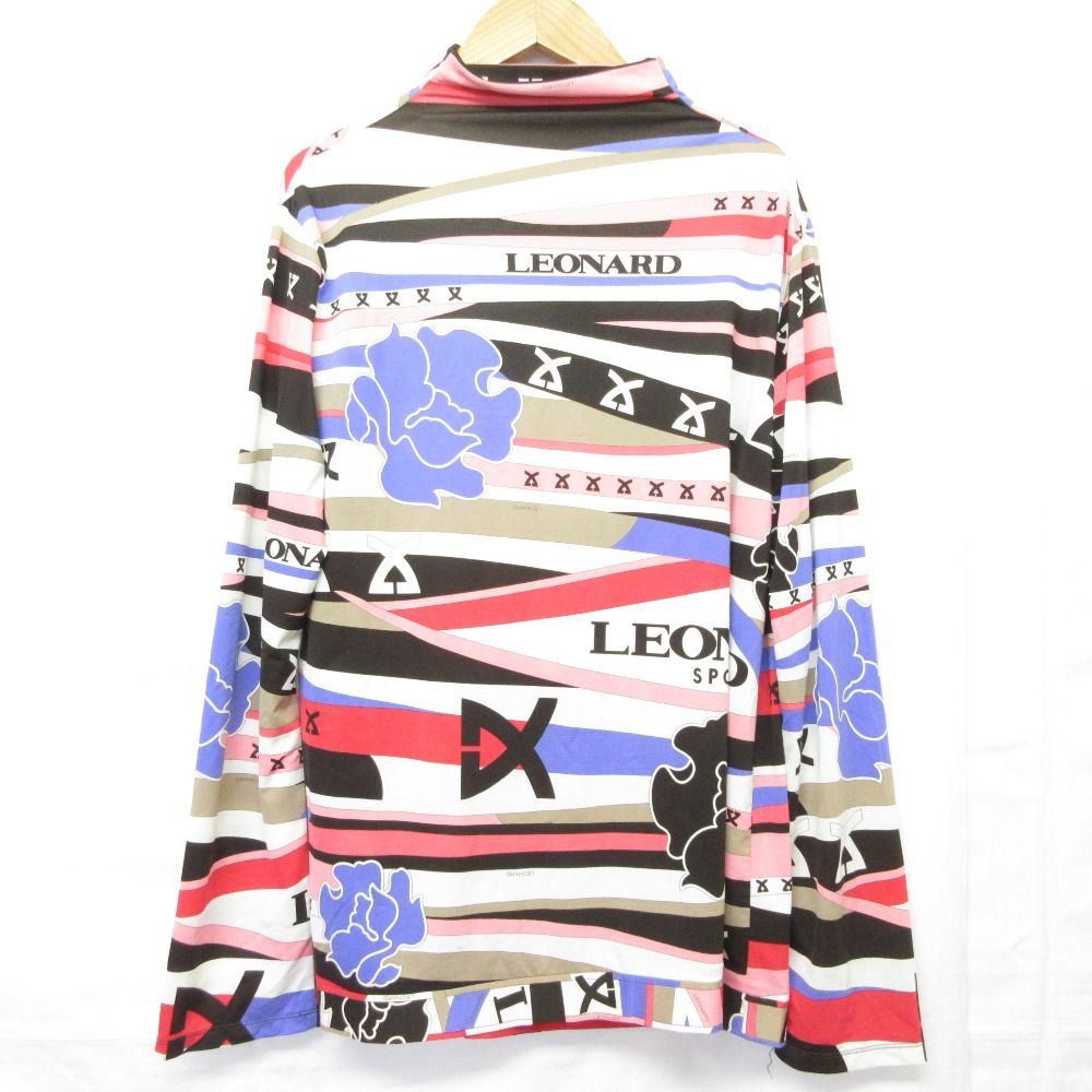 良品 LEONARD SPORT レオナールスポーツ ロゴ ボーダープリント 長袖