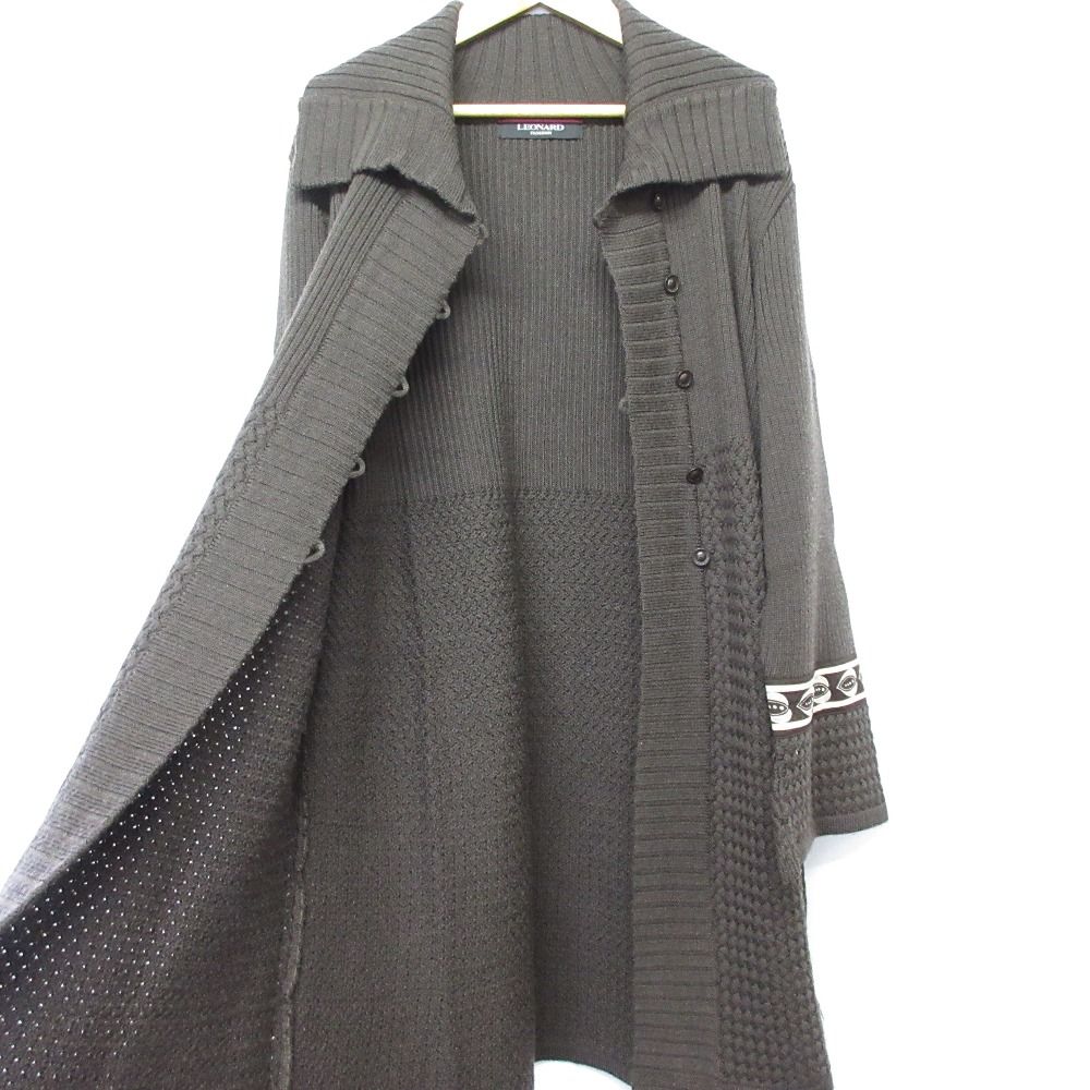 良品 LEONARD FASHION レオナール シルクブレンド ビッグカラー ニット