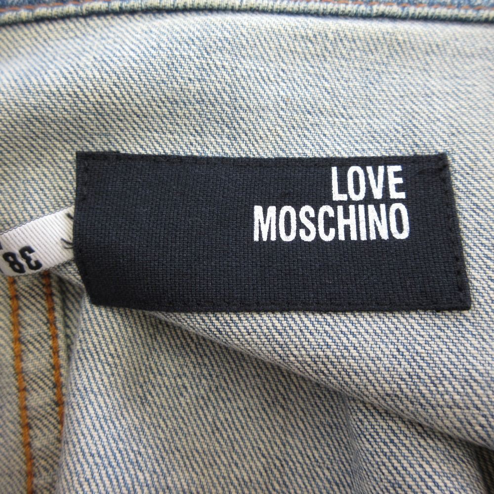 LOVE MOSCHINO ラブモスキーノ ワッペン刺繍 デニムジャケット サイズ