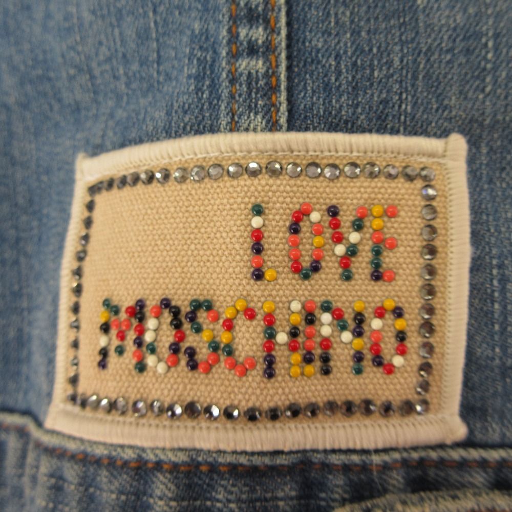 LOVE MOSCHINO ラブモスキーノ ワッペン刺繍 デニムジャケット サイズ