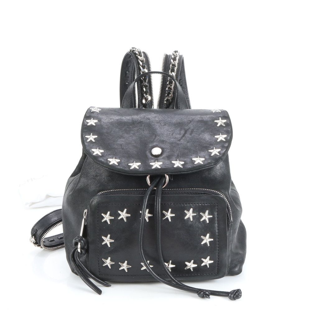 極美品 ジミーチュウ SUKI スキ スター スタッズ レザー リュック