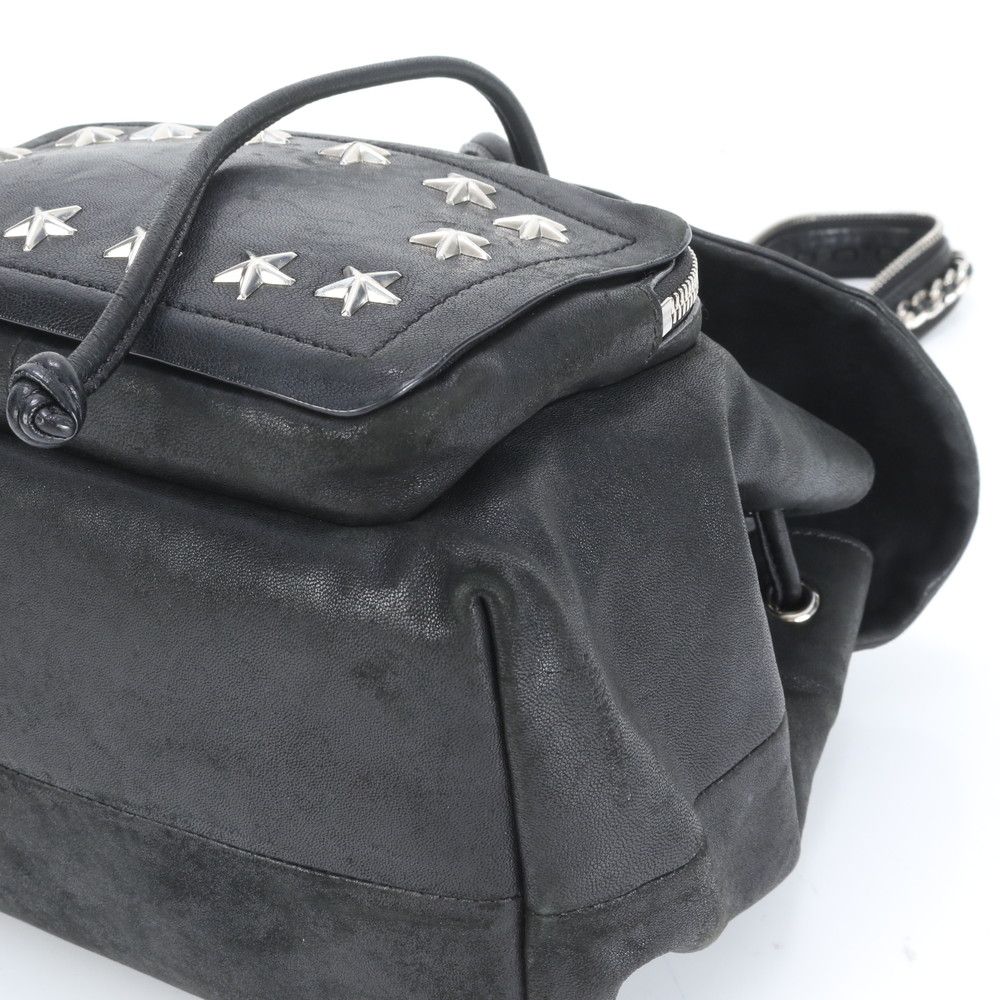 極美品 ジミーチュウ SUKI スキ スター スタッズ レザー リュック