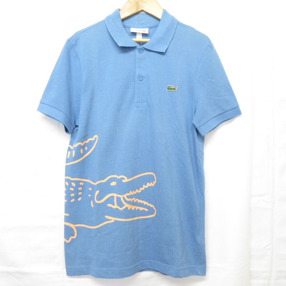 未使用 LACOSTE ラコステ オーガニックコットンビッグワニロゴプリント
