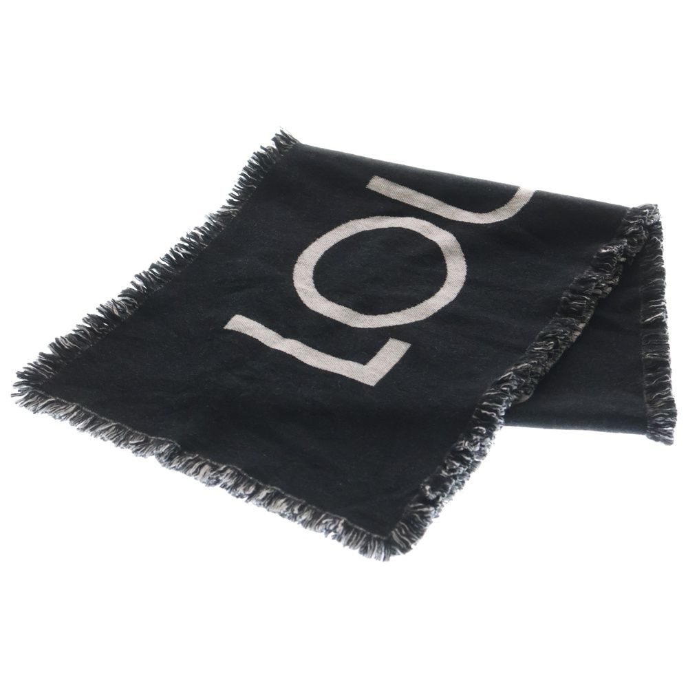 LOUIS VUITTON ルイヴィトン エシャルプ チームルイフリンジカシミヤウールマフラー M 71580 ブラック