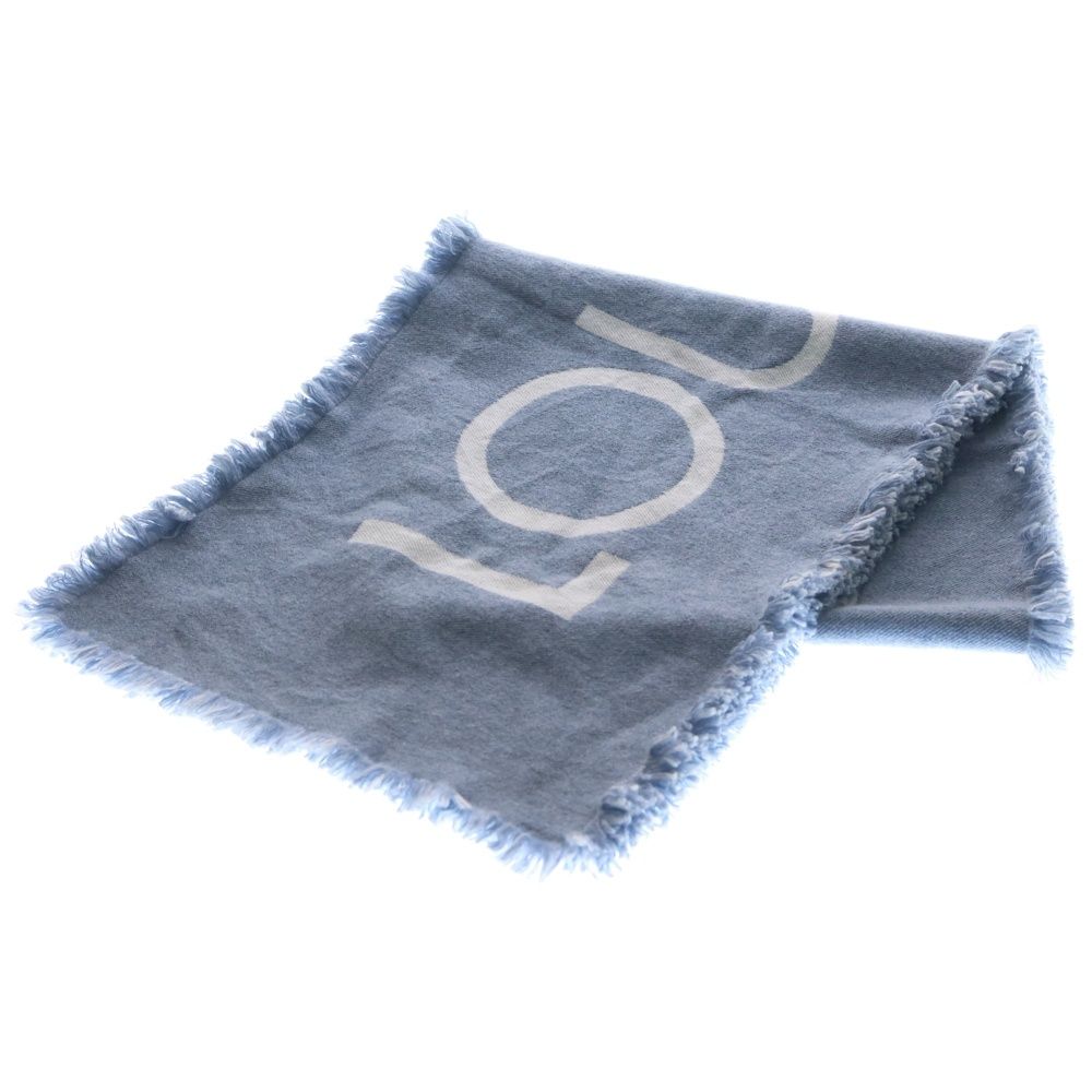 LOUIS VUITTON ルイヴィトン エシャルプ チームルイフリンジカシミヤウールマフラー M 71579 ライトブルー