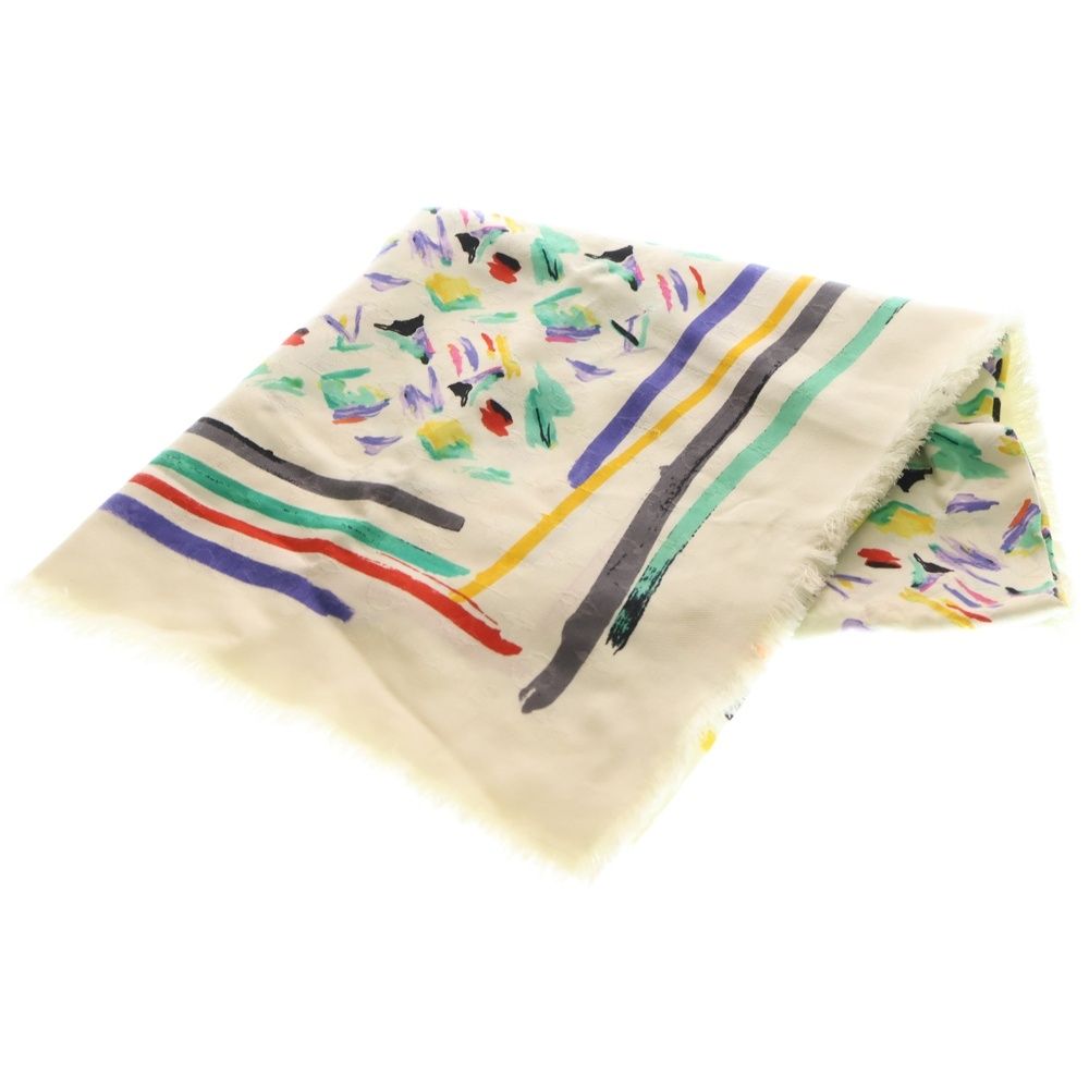 LOUIS VUITTON ルイヴィトン スプラッシュショール モノグラム シルクウールマフラー MP 2383 マルチ