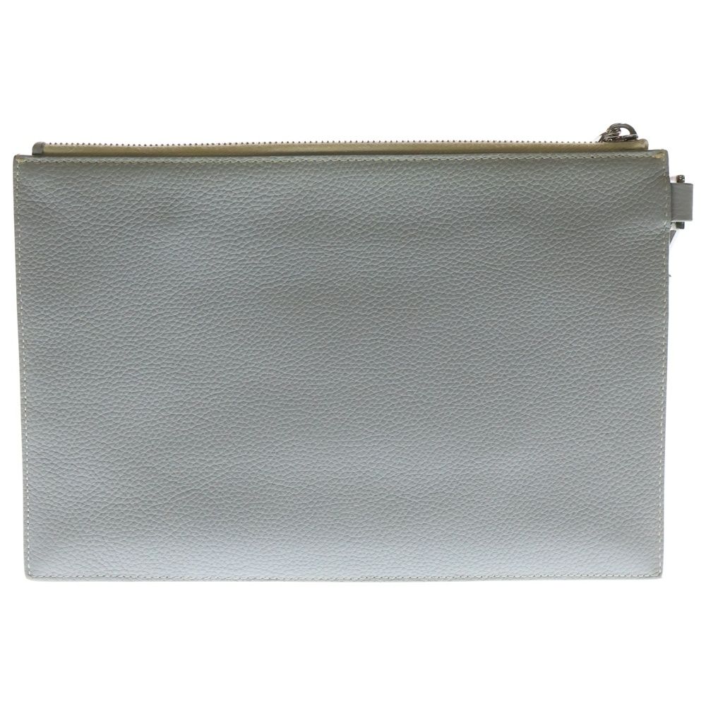 Christian Dior クリスチャンディオール 1947 Signature Grained Calfskin Clutch Bag H 62 Q シグネチャー カーフスキンクラッチバッグ グレー