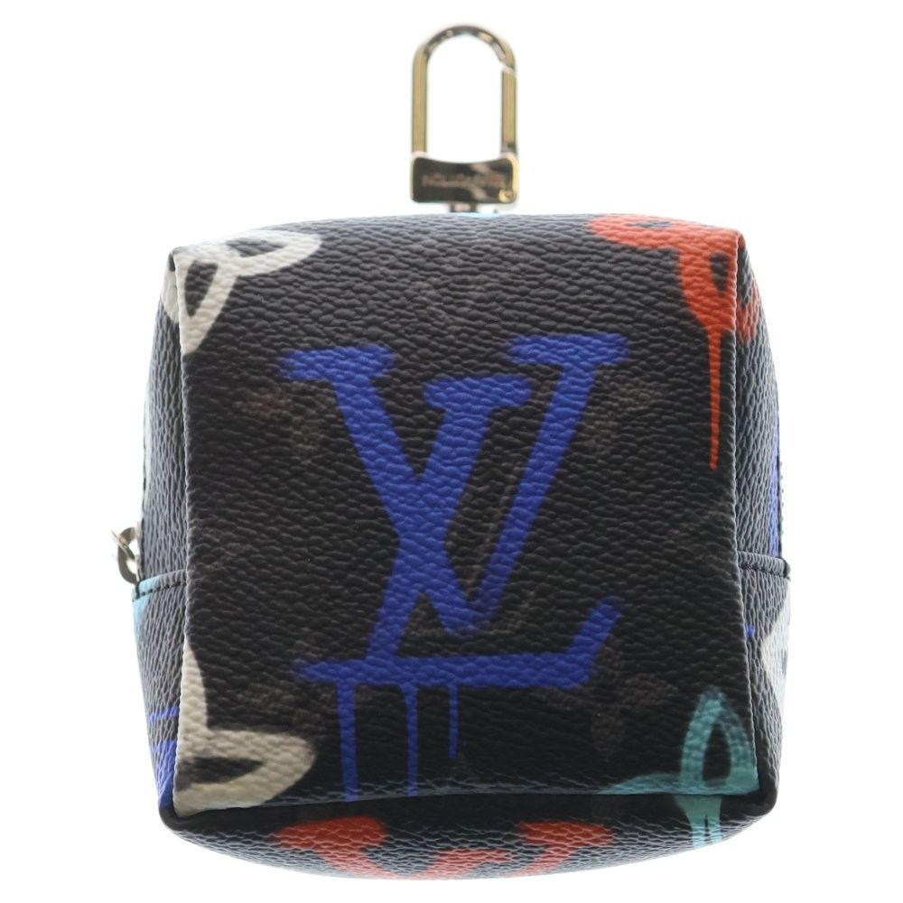 LOUIS VUITTON ルイヴィトン ポルト クレ スクエアード ポーチ チャームポーチ ブラック PVC M 00969