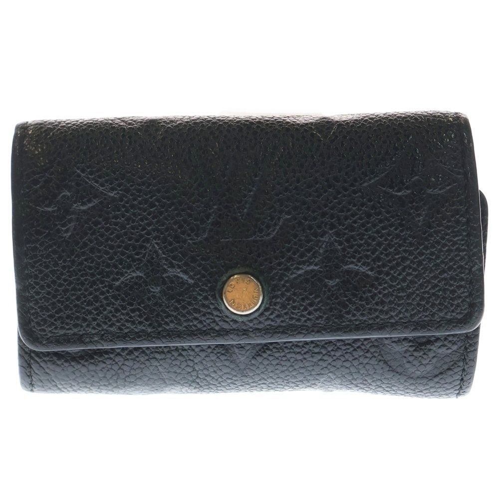 LOUIS VUITTON ルイヴィトン モノグラム アンプラント ミュルティクレ6 6連キーケース ブラック レザー M 64421 ゴールド金具