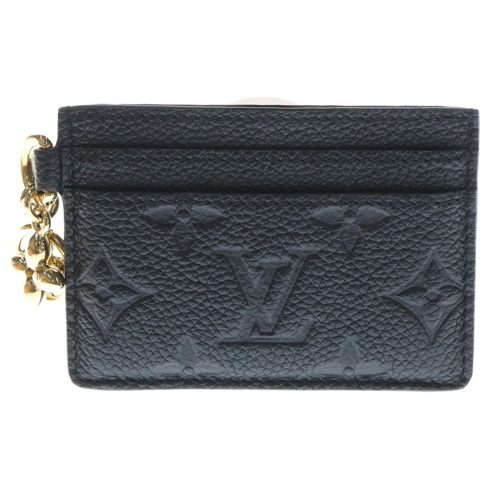 LOUIS VUITTON ルイヴィトン アンプラントポルトカルト LVチャーム カードケース ブラック レザー M 82132 ICタイプ